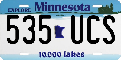 MN license plate 535UCS