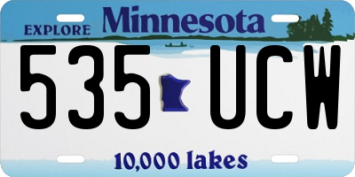 MN license plate 535UCW