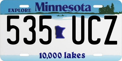 MN license plate 535UCZ
