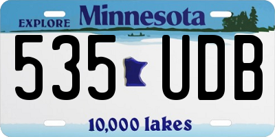 MN license plate 535UDB