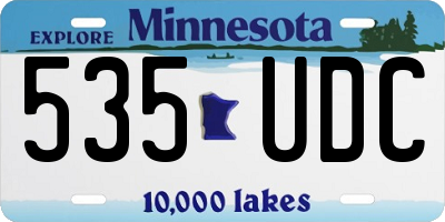 MN license plate 535UDC