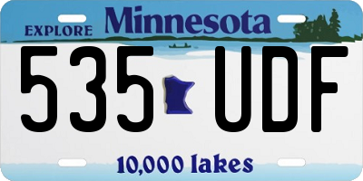 MN license plate 535UDF