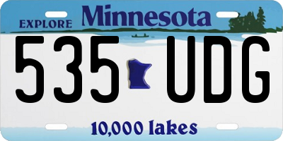 MN license plate 535UDG