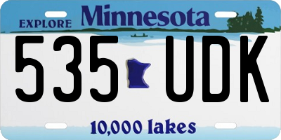 MN license plate 535UDK