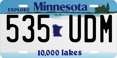 MN license plate 535UDM