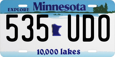 MN license plate 535UDO