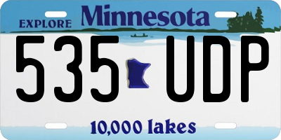MN license plate 535UDP