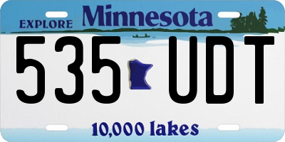 MN license plate 535UDT