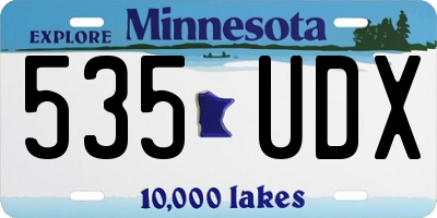 MN license plate 535UDX