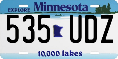 MN license plate 535UDZ