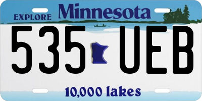 MN license plate 535UEB