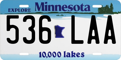 MN license plate 536LAA