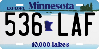 MN license plate 536LAF