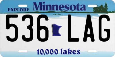 MN license plate 536LAG