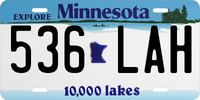 MN license plate 536LAH
