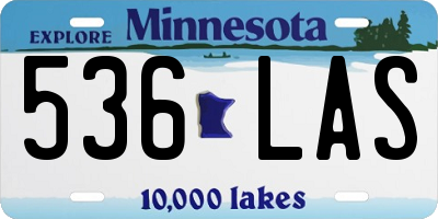 MN license plate 536LAS