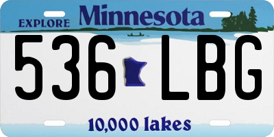 MN license plate 536LBG