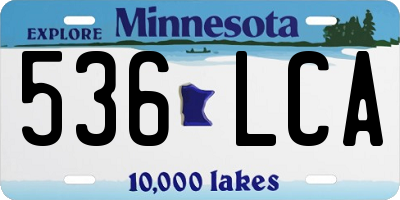 MN license plate 536LCA