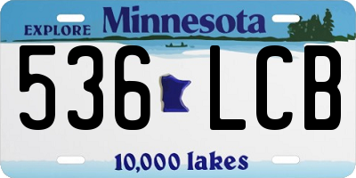 MN license plate 536LCB