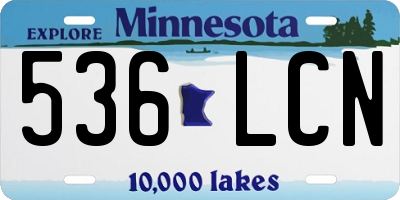 MN license plate 536LCN