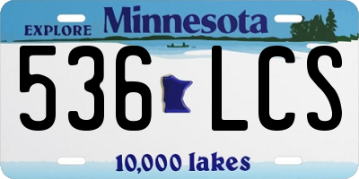 MN license plate 536LCS