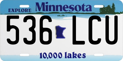 MN license plate 536LCU
