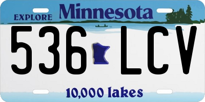 MN license plate 536LCV