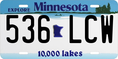 MN license plate 536LCW