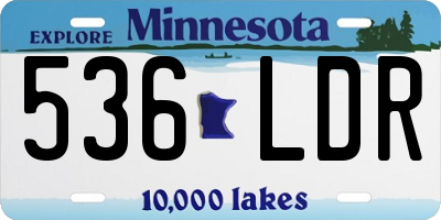 MN license plate 536LDR