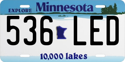 MN license plate 536LED