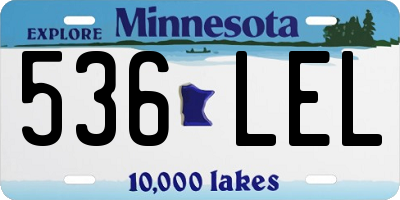 MN license plate 536LEL
