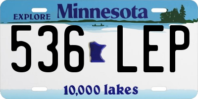 MN license plate 536LEP