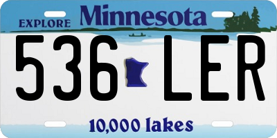 MN license plate 536LER