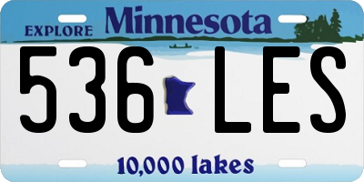 MN license plate 536LES