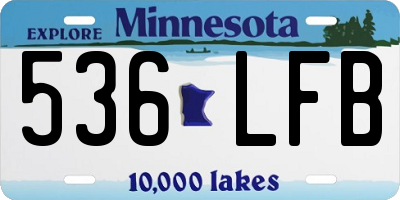 MN license plate 536LFB
