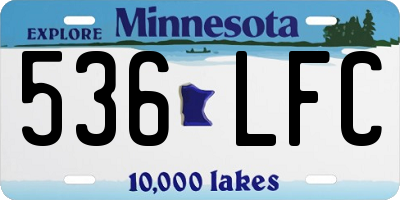 MN license plate 536LFC