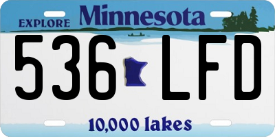 MN license plate 536LFD