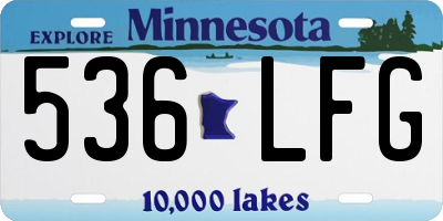 MN license plate 536LFG