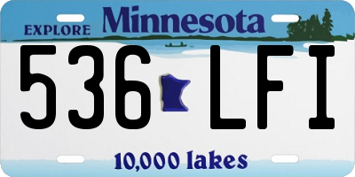 MN license plate 536LFI