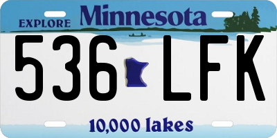 MN license plate 536LFK