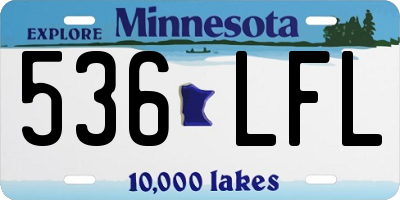 MN license plate 536LFL