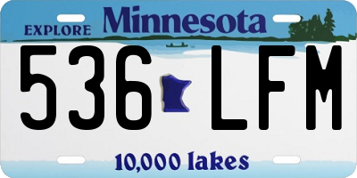 MN license plate 536LFM