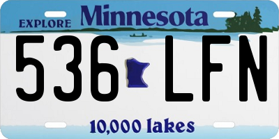 MN license plate 536LFN