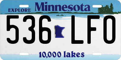 MN license plate 536LFO