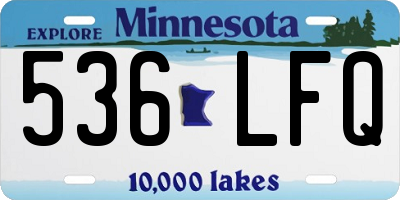 MN license plate 536LFQ