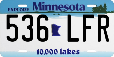MN license plate 536LFR