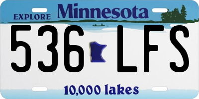 MN license plate 536LFS
