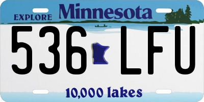 MN license plate 536LFU