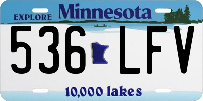 MN license plate 536LFV