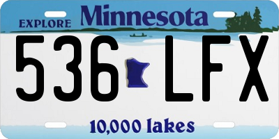 MN license plate 536LFX